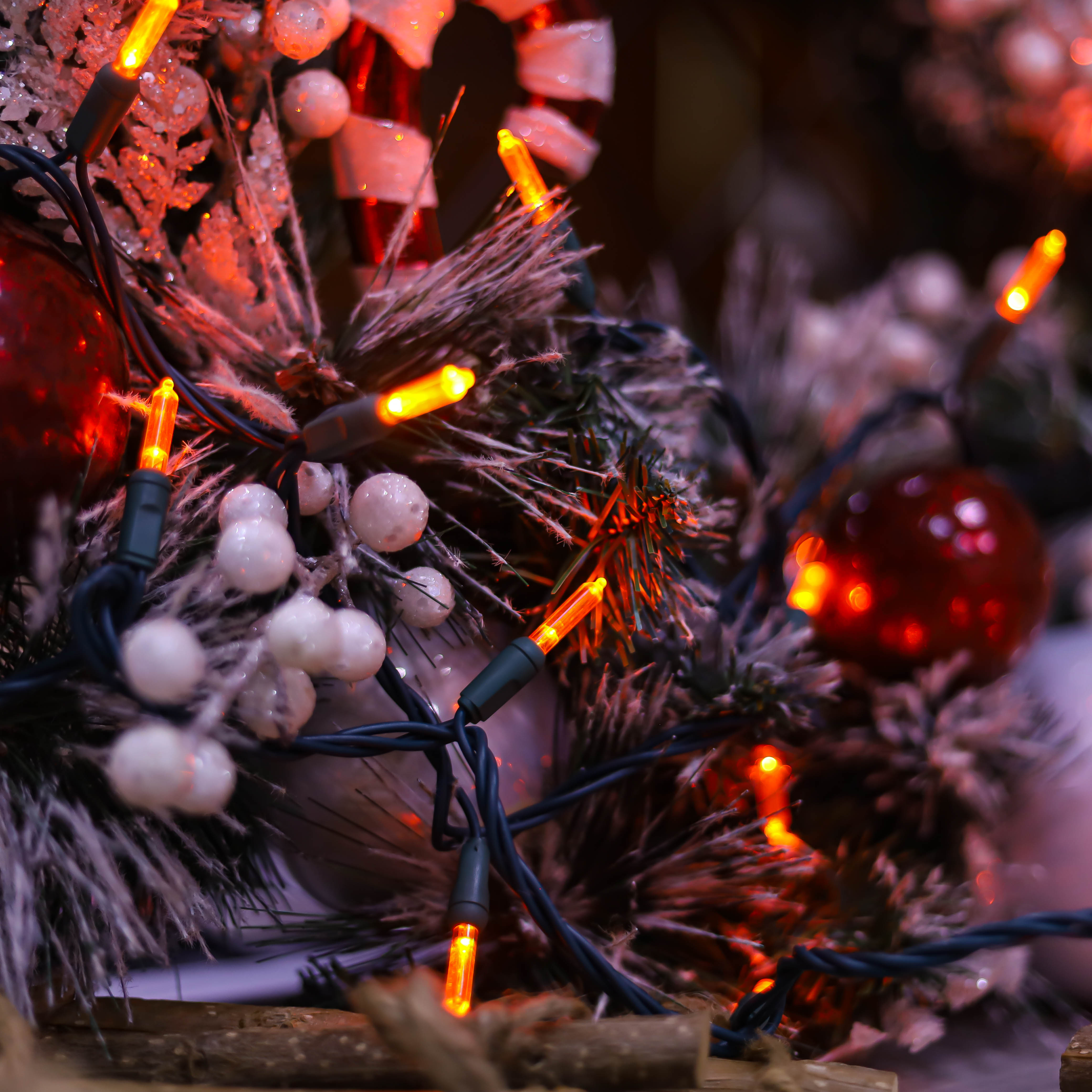 T5 UL Orange Orange Christmas LED LIGHT