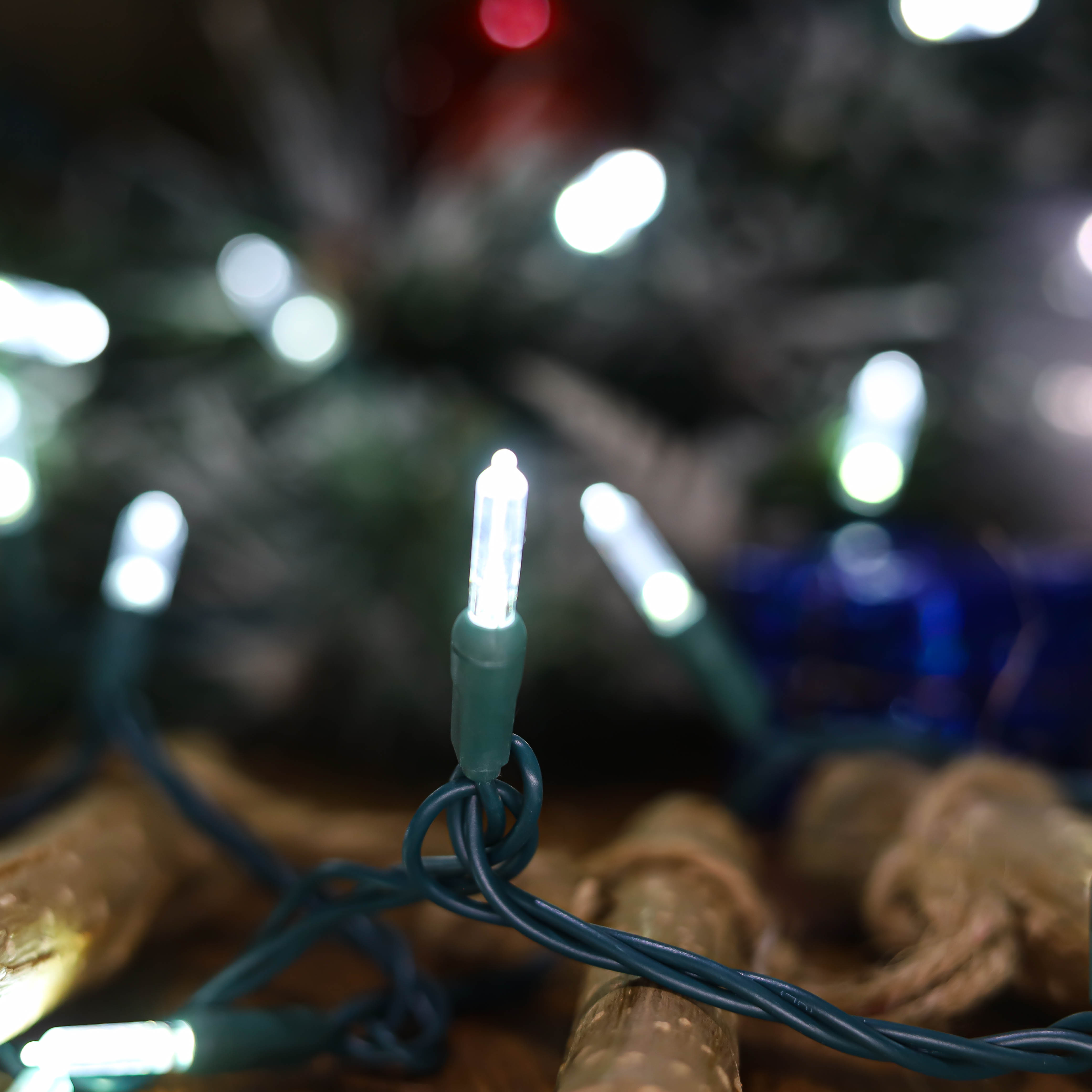 T5 LED UL سلسلة أضواء ضوء عيد الميلاد الأبيض البارد مجموعة الاستخدام في الهواء الطلق