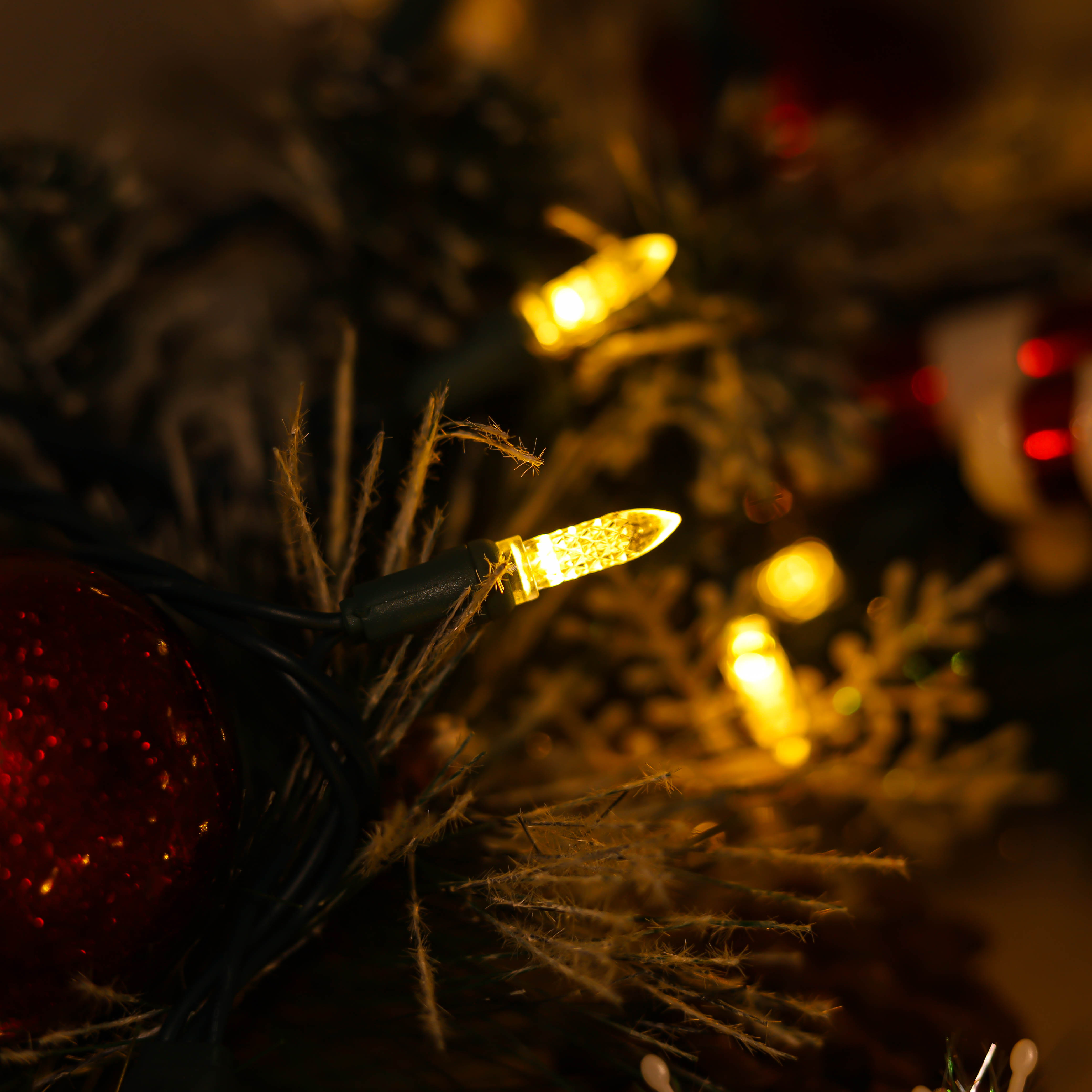 أضواء عيد الميلاد LED M5 LED باللون الأبيض الدافئ من UL