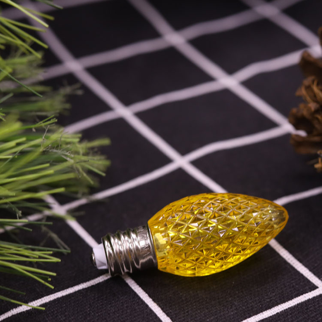 C7 Minleon LED استبدال المصابيح الصفراء لمبة عيد الميلاد UL للاستخدام في الهواء الطلق مقاوم للماء