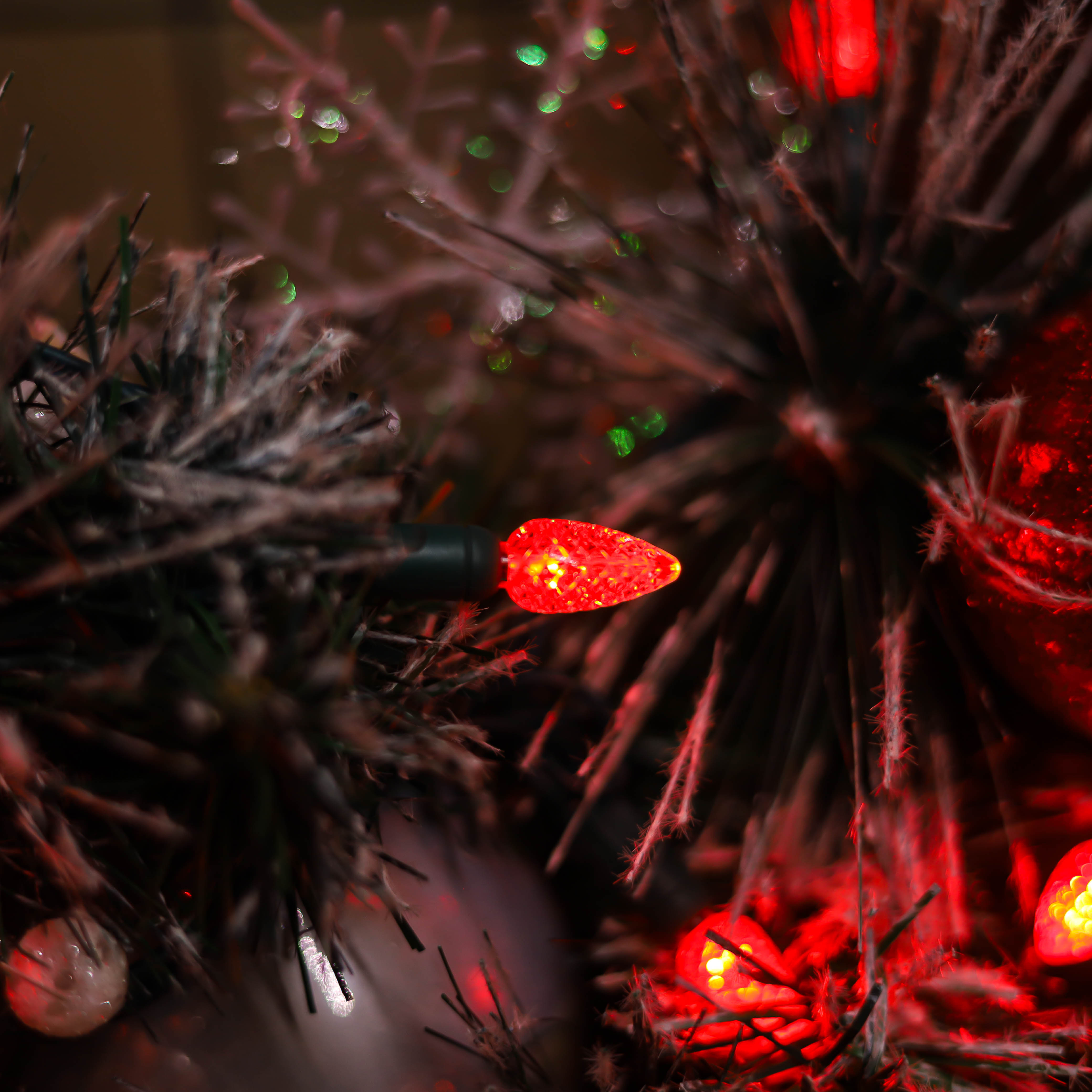 120 فولت UL Red C3 مصابيح LED