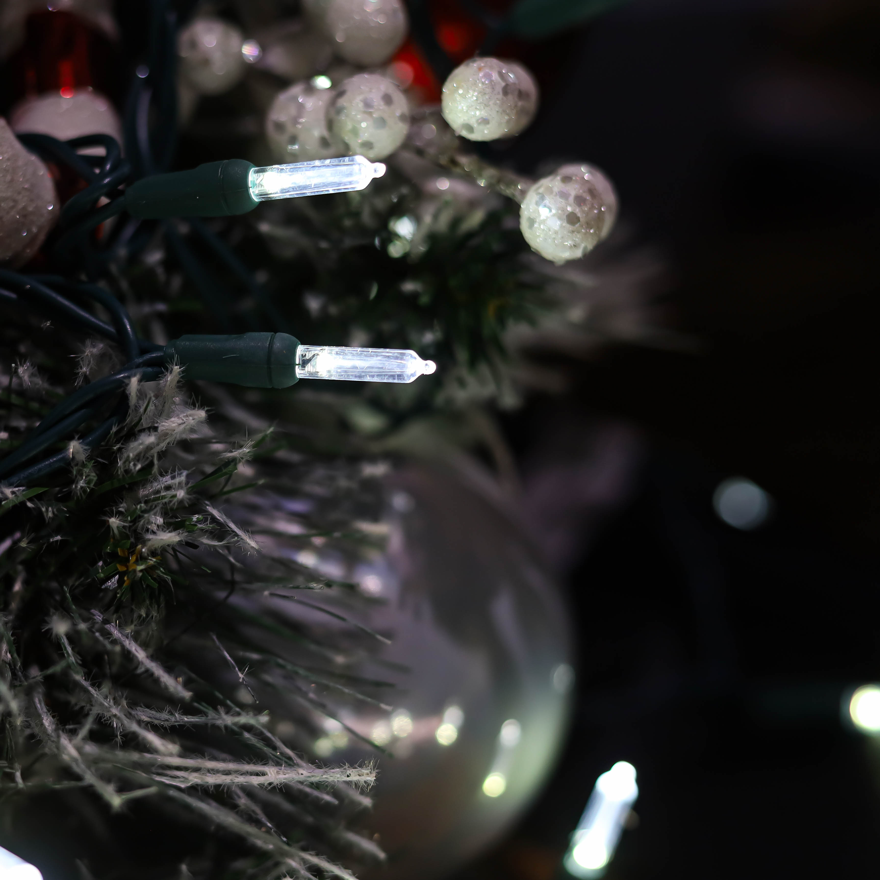 T5 LED UL سلسلة أضواء ضوء عيد الميلاد الأبيض البارد مجموعة الاستخدام في الهواء الطلق