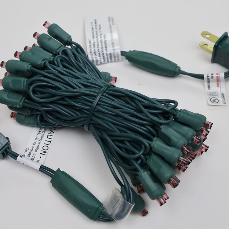 سلسلة أضواء LED صغيرة بزاوية واسعة 5 مم أرجوانية لعيد الهالوين معتمدة من UL مقاومة للماء