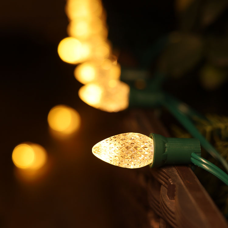 Minleon، 120V UL، مصابيح إضاءة LED بيضاء دافئة مقاومة للماء وخافتة للضوء 