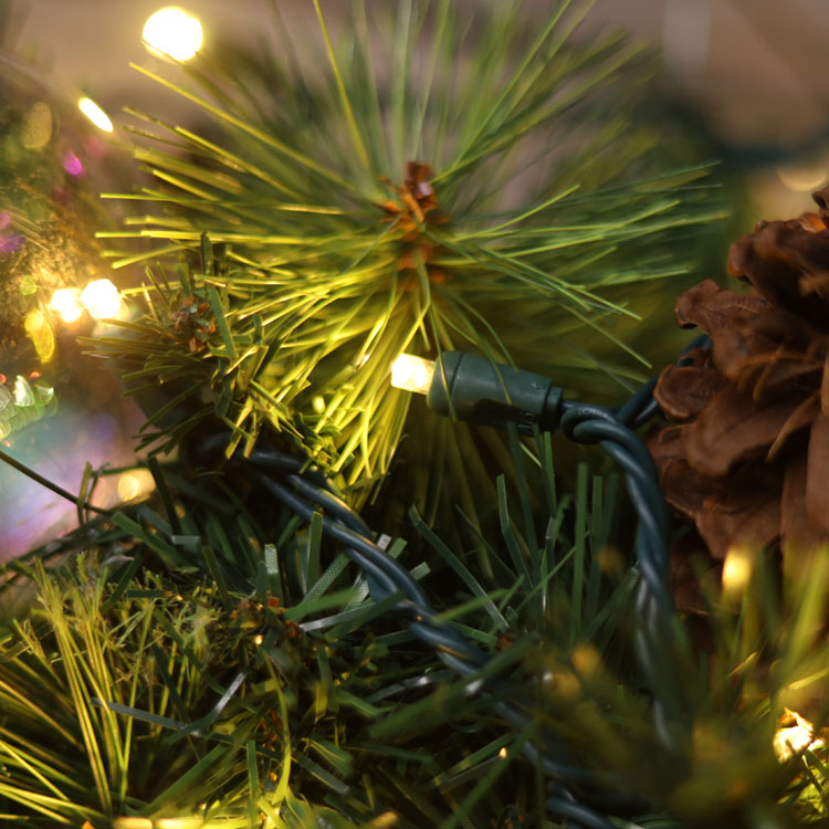 5MM زاوية واسعة البسيطة LED سلسلة أضواء الدافئة الأبيض UL عيد الميلاد ضوء سلسلة الاستخدام في الهواء الطلق