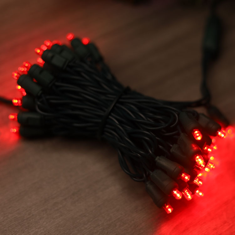 سلسلة أضواء LED صغيرة بزاوية واسعة 5 مم، سلسلة ضوء أحمر معتمدة من UL