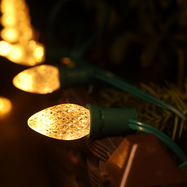 C7 Minleon LED استبدال المصابيح الصفراء لمبة عيد الميلاد UL للاستخدام في الهواء الطلق مقاوم للماء