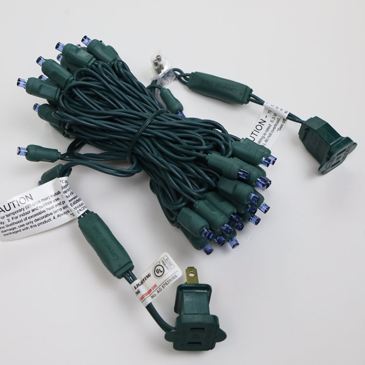 5MM زاوية واسعة البسيطة LED سلسلة أضواء UL الأزرق عيد الميلاد ضوء مجموعة في الهواء الطلق