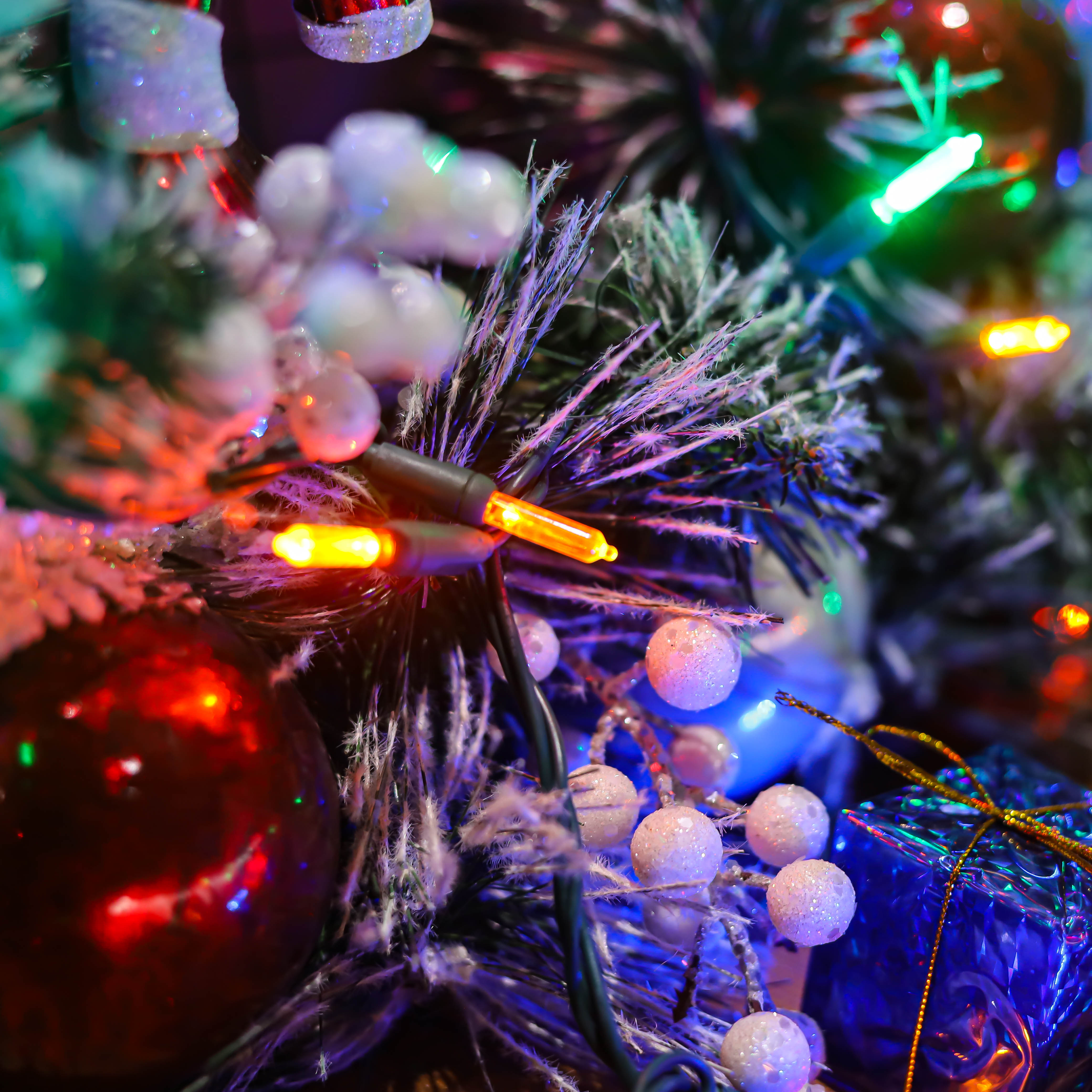 UL T5 LED أضواء عيد الميلاد متعددة سلسلة أضواء السلك الأخضر مجموعة ضوء مقاوم للماء في الهواء الطلق 