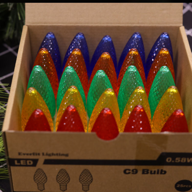 مصابيح بديلة UL C9 Minleon LED لمبة عيد الميلاد المتعددة