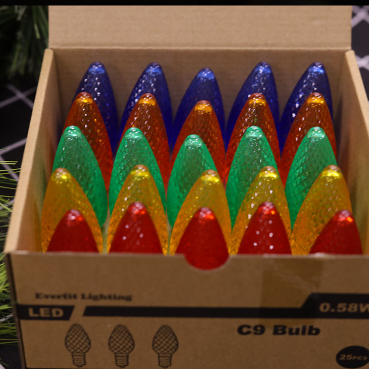 مصابيح بديلة UL C9 Minleon LED لمبة عيد الميلاد المتعددة
