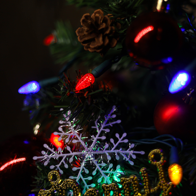 سلسلة مصابيح LED C3 UL متعددة الألوان لعيد الميلاد في الهواء الطلق