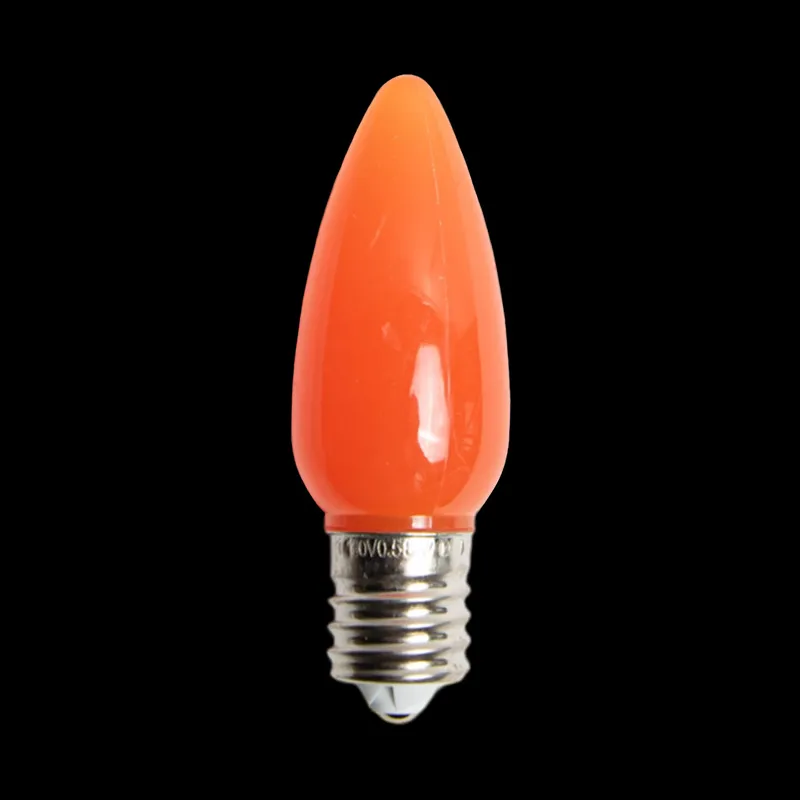 لمبة C9 LED غير شفافة برتقالية