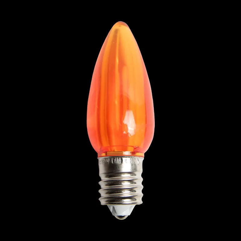 لمبة C9 LED شفافة برتقالية