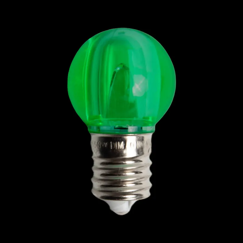 130V UL G30 E17 لمبات LED خضراء شفافة ناعمة
