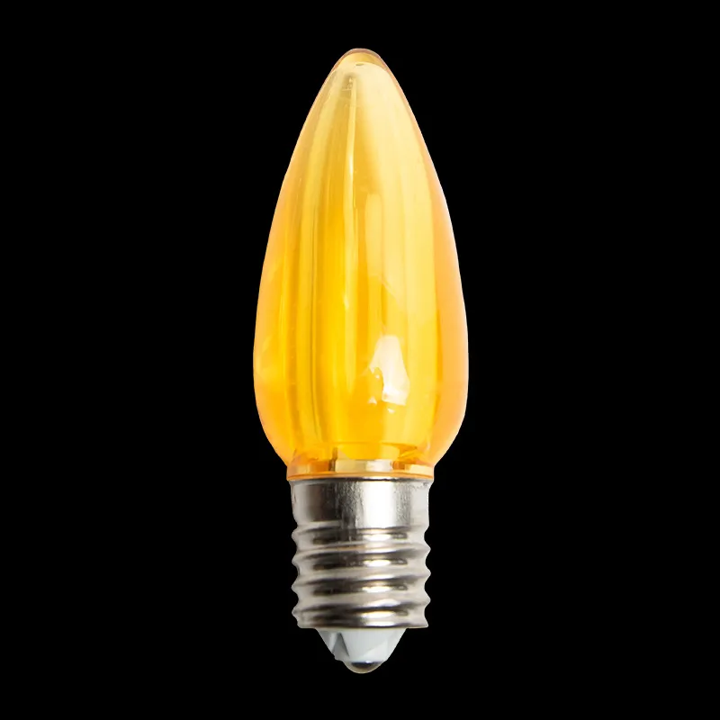 لمبة C9 LED شفافة باللون الأصفر
