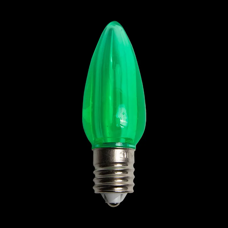 لمبة C9 LED شفافة باللون الأخضر
