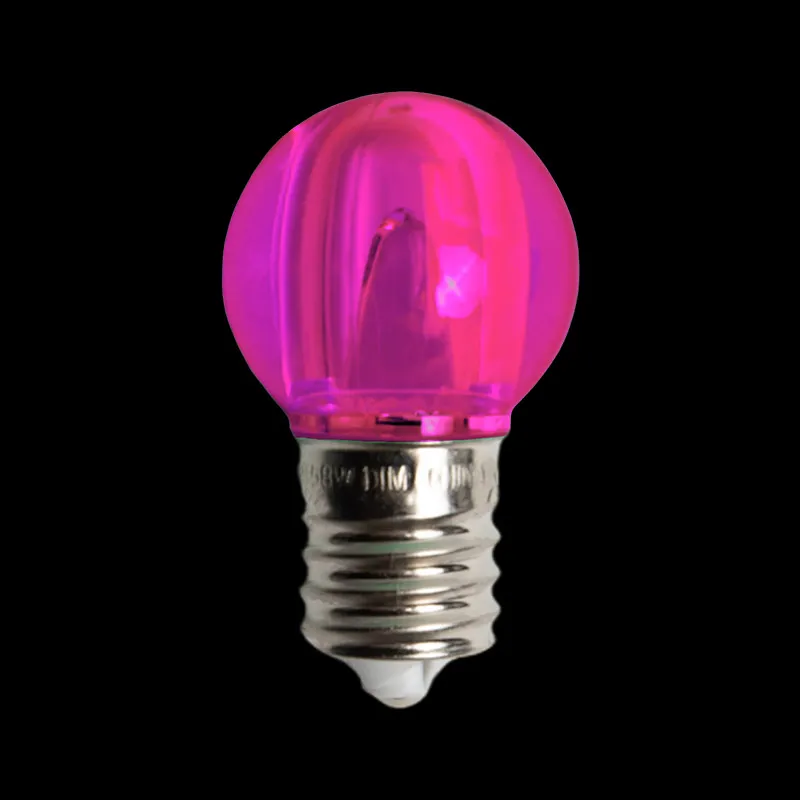 مصابيح LED وردية شفافة ناعمة 130 فولت UL G30 E17