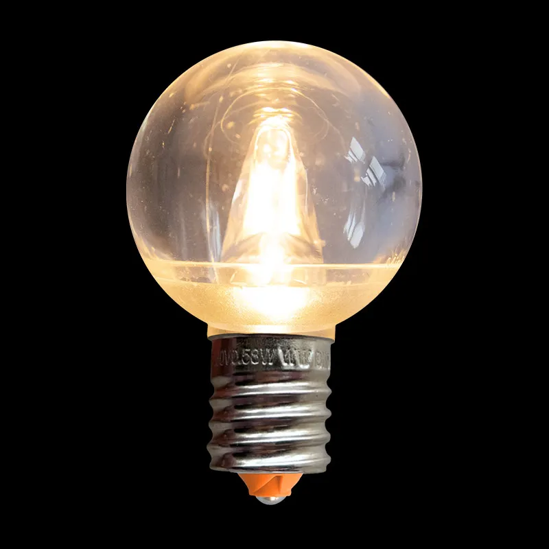 لمبة UL Sun الدافئة البيضاء المقاومة للماء G40 E17 Minleon LED الشفافة 