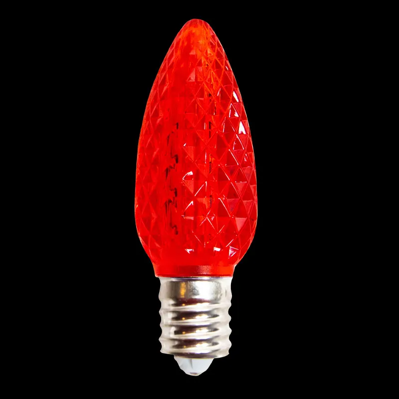 مصابيح عيد الميلاد LED الحمراء التجارية E17 C9