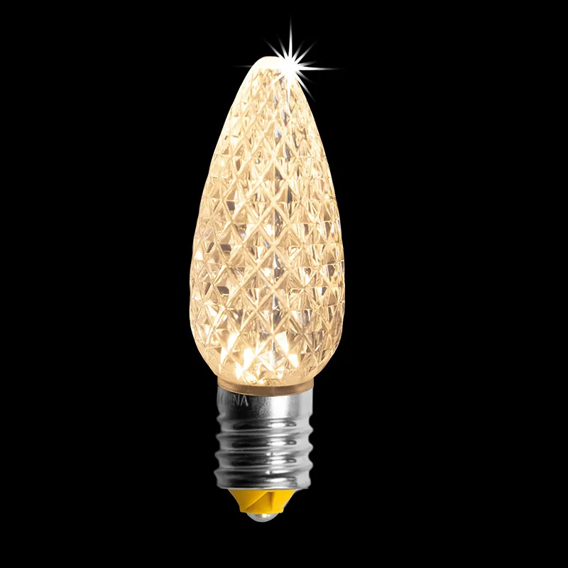 لمبة C9 V2 LED ذات أوجه - وميض أبيض دافئ للشمس