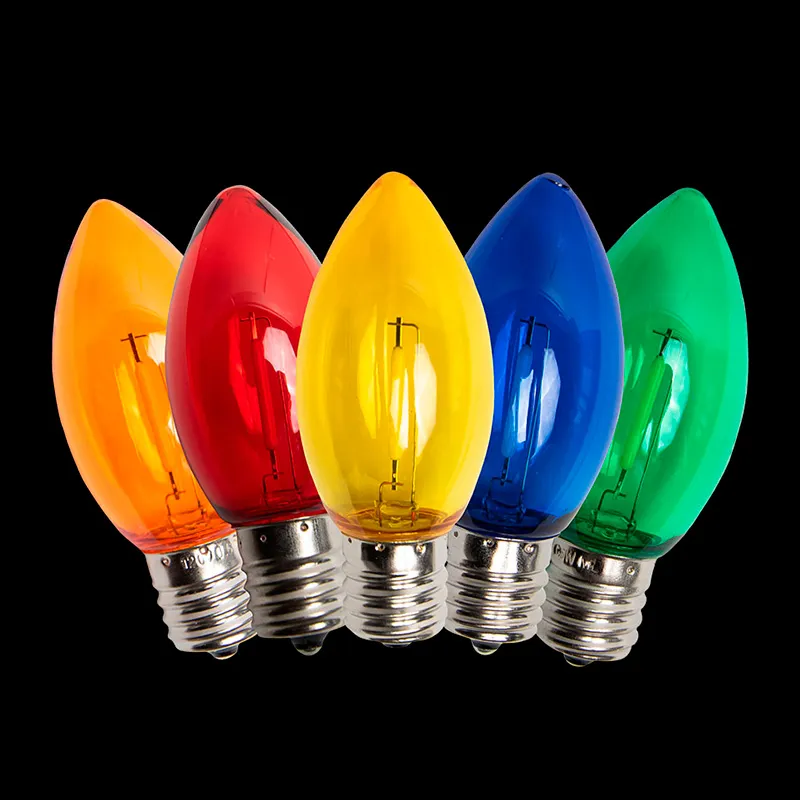 لمبة فتيل C9 LED – متعددة (R/G/Y/B/O)