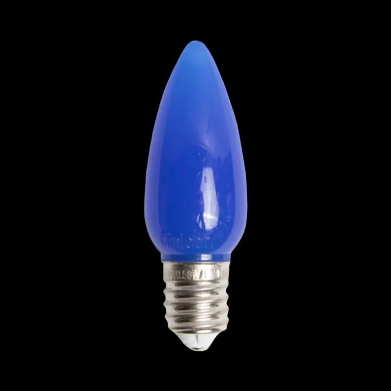 لمبة C9 LED غير شفافة باللون الأزرق