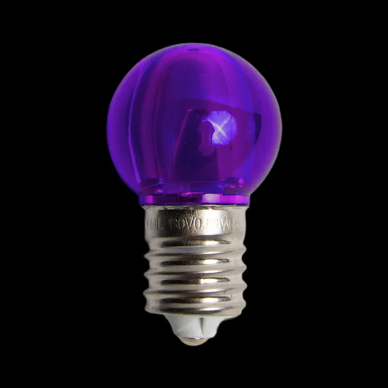مصابيح LED أرجوانية شفافة ناعمة 130 فولت UL G30 E17