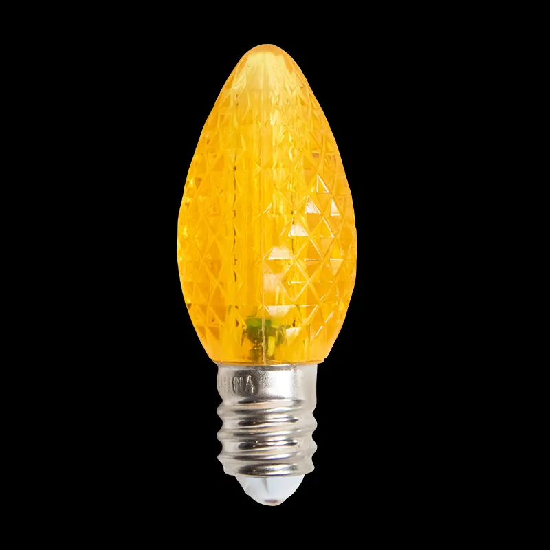 C7 Minleon LED استبدال المصابيح الصفراء لمبة عيد الميلاد UL للاستخدام في الهواء الطلق مقاوم للماء