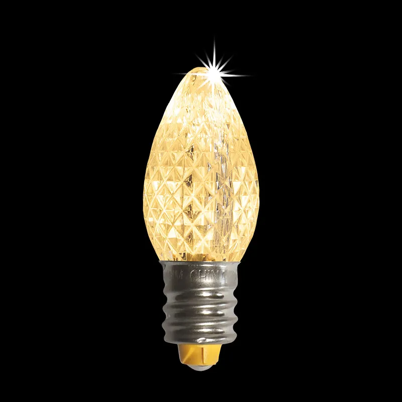 لمبة C7 LED ذات أوجه - وميض أبيض دافئ للشمس