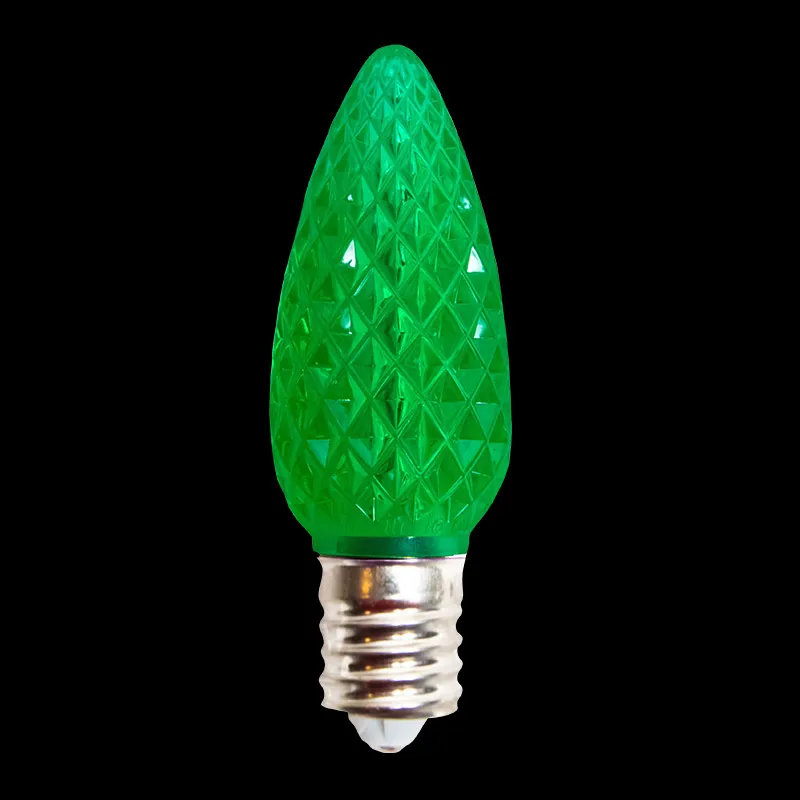 مصابيح بديلة C9 Minleon LED لمبة عيد الميلاد الخضراء UL مقاومة للماء