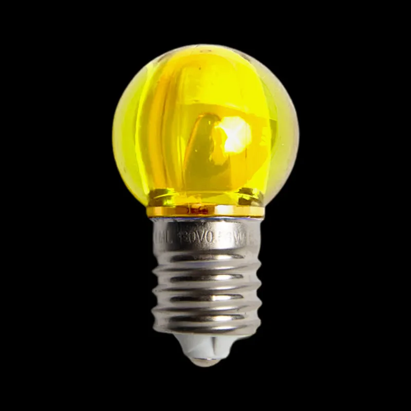 130 فولت UL G30 E17 لمبات LED صفراء شفافة ناعمة